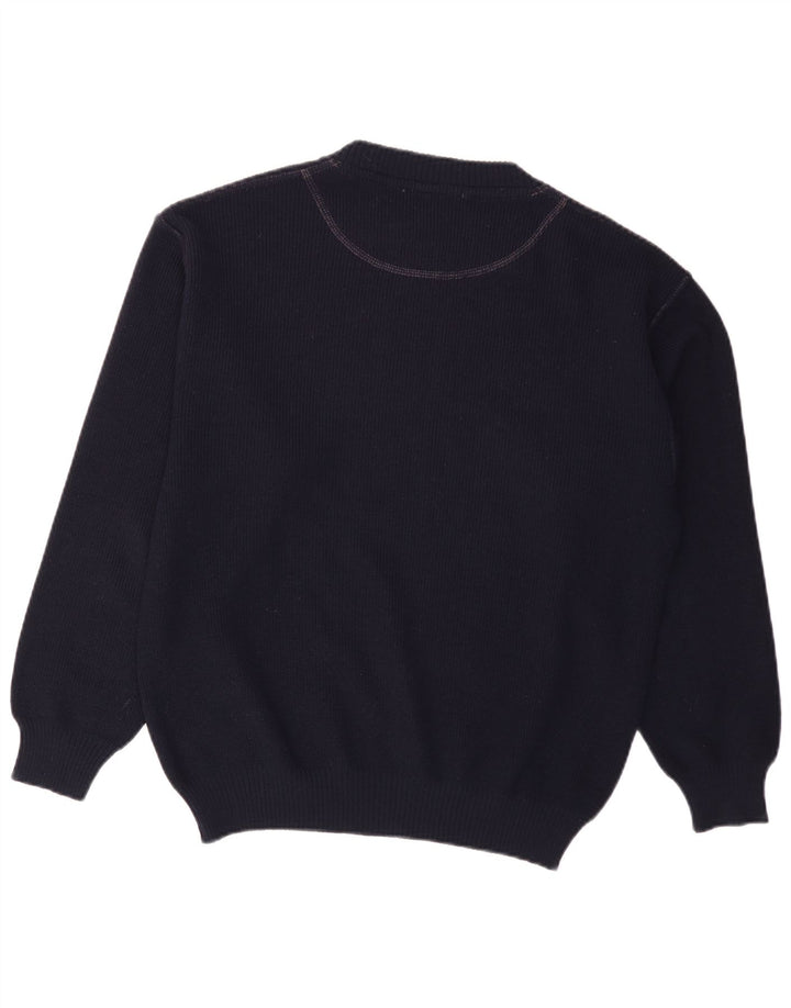 Explorer Pull col rond homme IT 50 laine bleu marine moyen