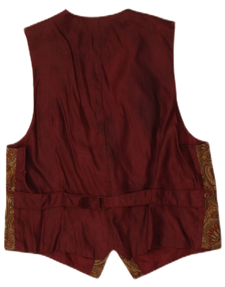Gilet homme vintage Paisley marron moyen
