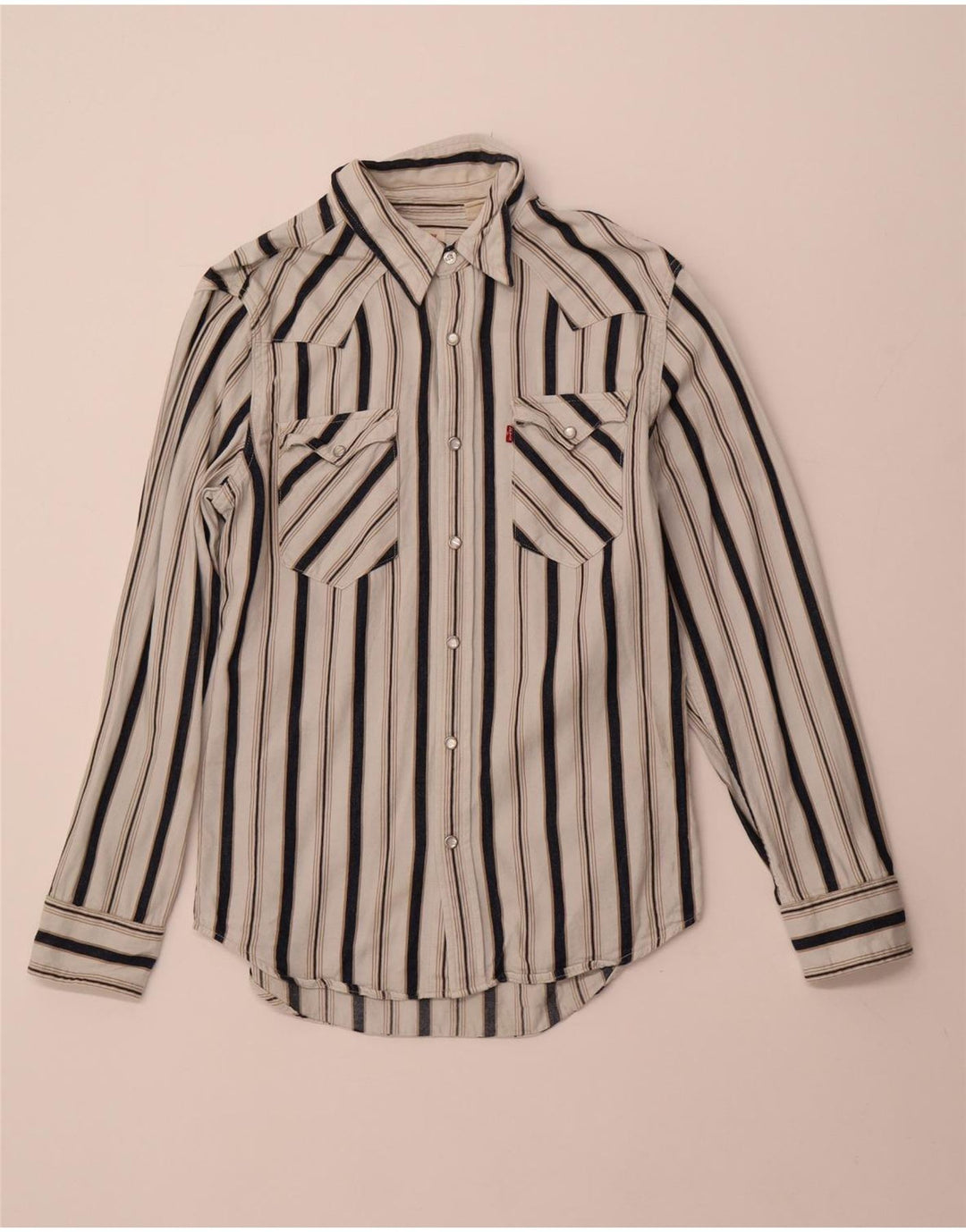 LEVI'S Chemise Flanelle Homme Small Blanc Rayé