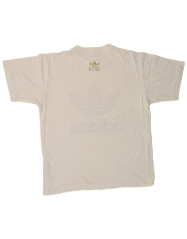 ADIDAS T-Shirt Graphique Homme Petit Blanc Coton