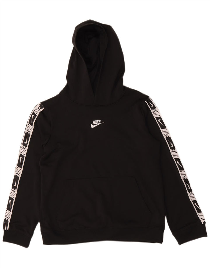 Nike Pull à capuche graphique pour garçon 12-13 ans Grand Noir Polyester