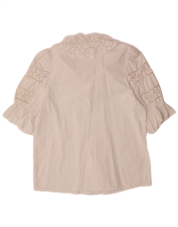 ALPHORN Chemisier Femme IT 40 Medium Blanc