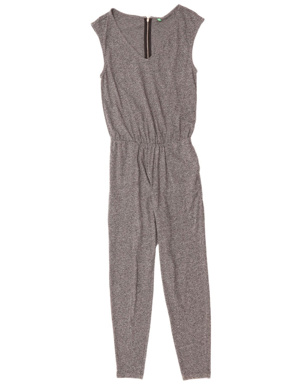 BENETTON Combinaison sans manches pour femme UK 6 XS Gris chiné en coton