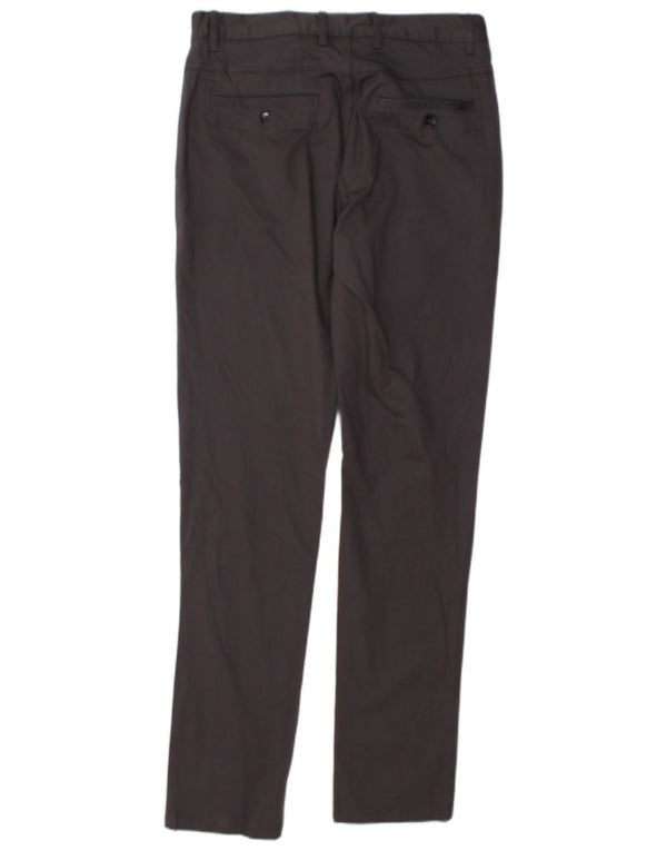 Zara Pantalon Chino Slim Homme EU 38 Small W30 L32 Gris Coton