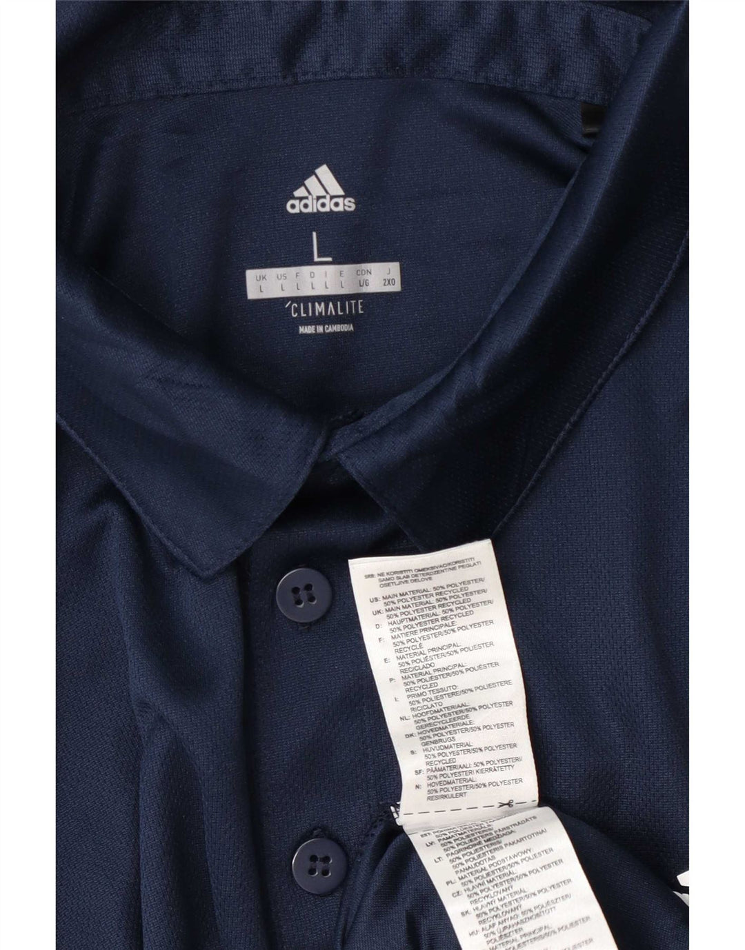Adidas Hommes Climalite Polo Grand Bleu Marine Polyester