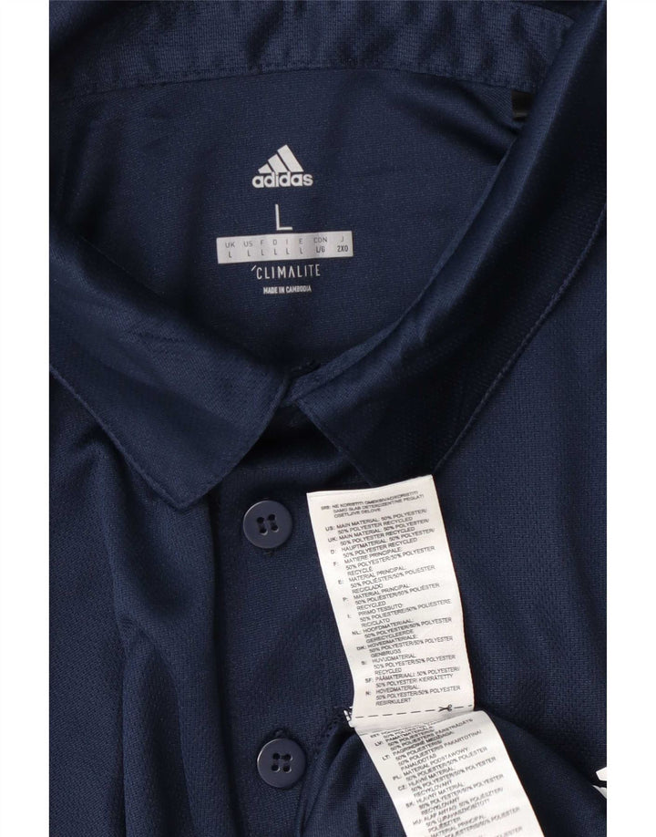 Adidas Hommes Climalite Polo Grand Bleu Marine Polyester