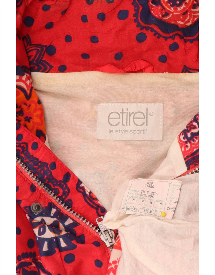 Etirel Veste Anorak surdimensionnée pour femme UK 14 Polyester floral rouge moyen
