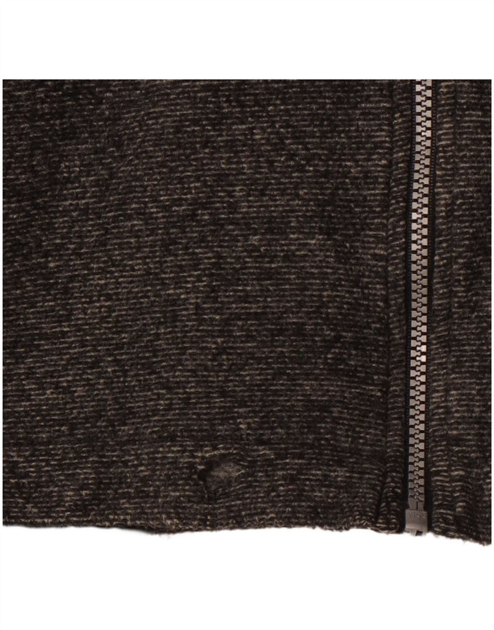 CHAMPION Veste polaire à capuche pour homme UK 42 XL Gris à fines rayures Polyester