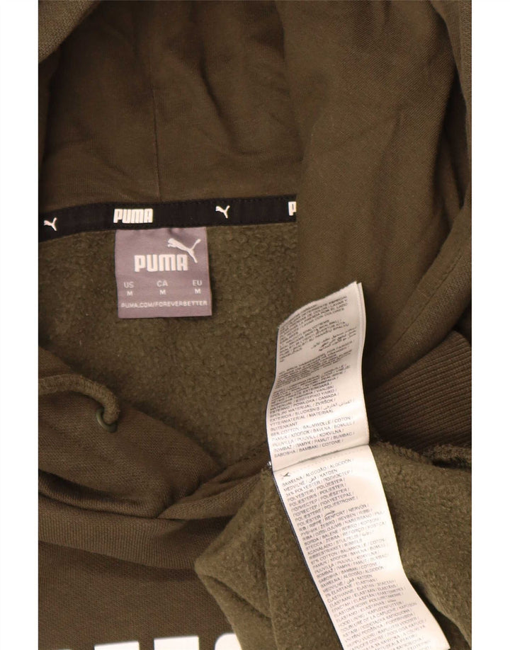 Puma Pull à Capuche Graphique Homme Kaki Moyen Coton