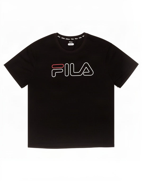 Fila T-shirt graphique pour homme 2XL Noir Polyester