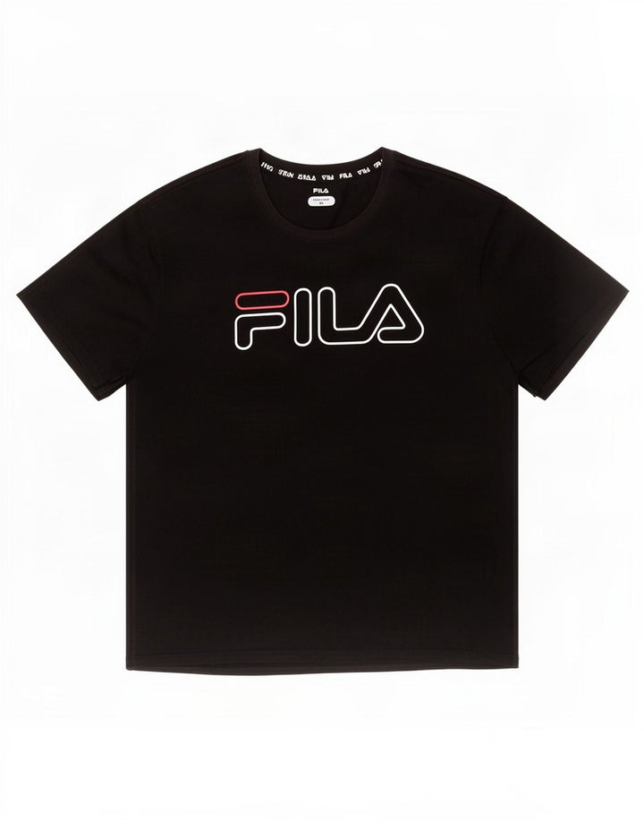 Fila T-shirt graphique pour homme 2XL Noir Polyester