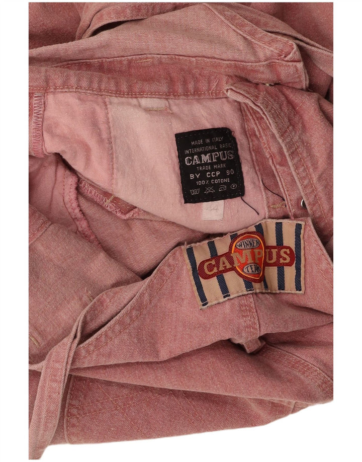 CAMPUS Salopette Jeans Ample Femme IT 40 Small W30 L29 Coton Rose
