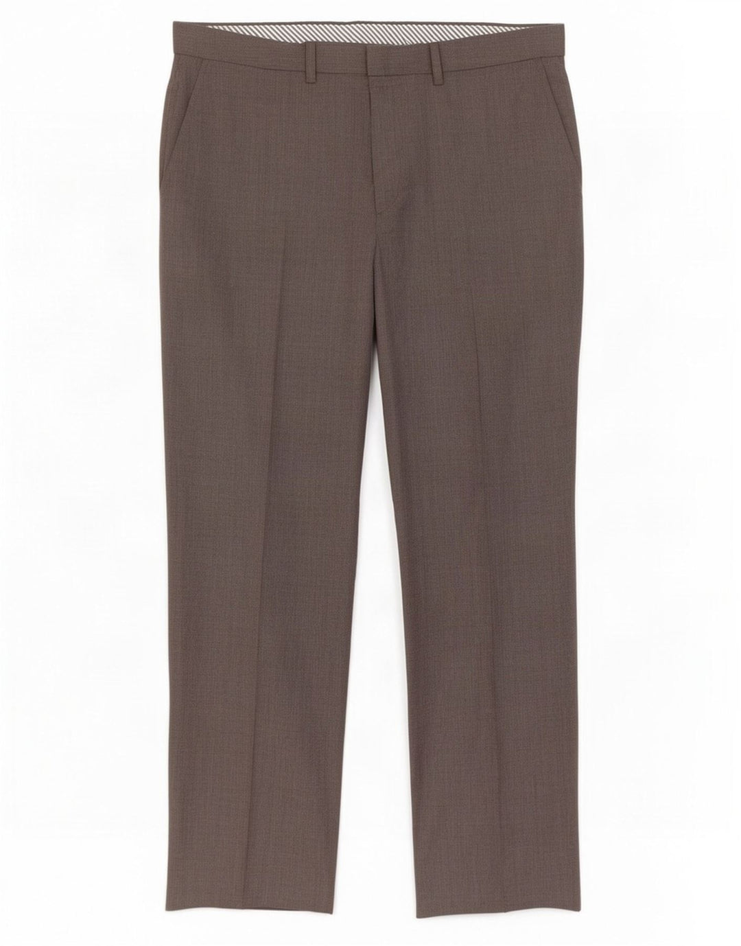 Marks & Spencer Pantalon de Costume Droit Homme W36 L31 Laine Marron
