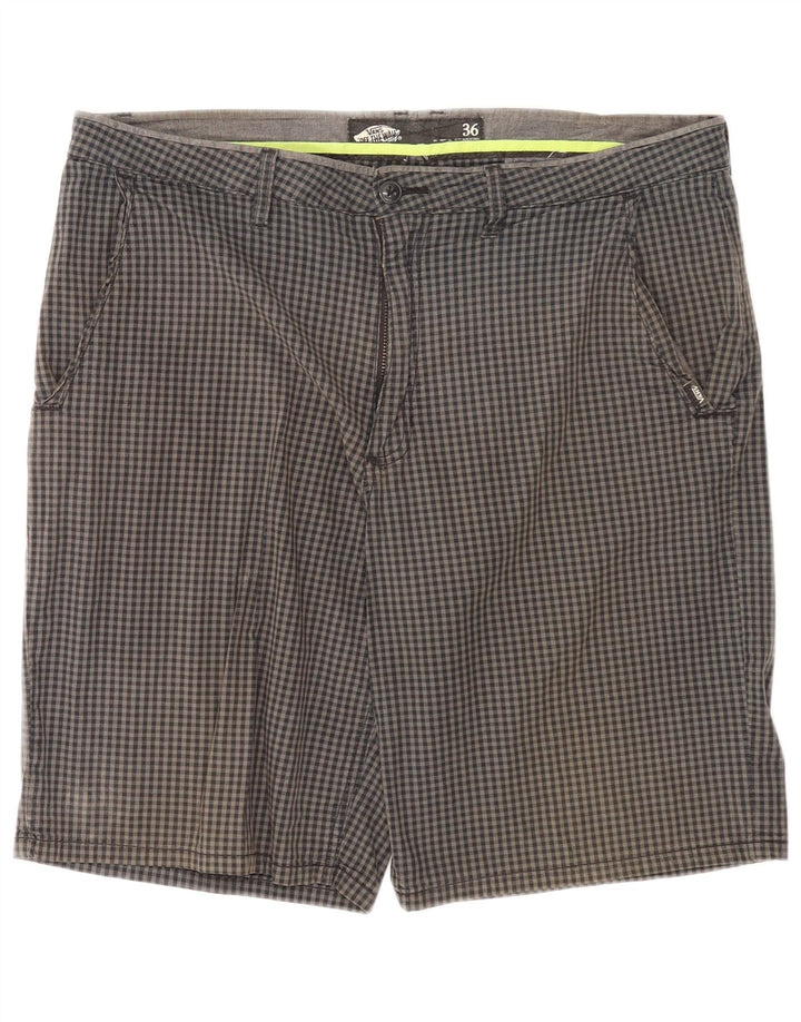 Vans Short chino W36 pour homme en coton vichy gris moyen