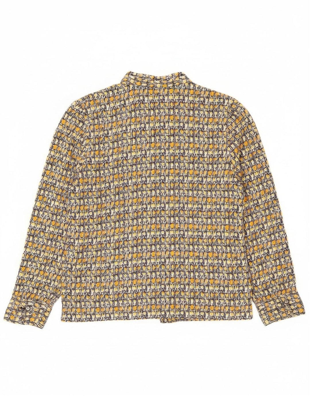 vintage Womens Abstract Pattern Shirt UK 14 Grand Multicolore