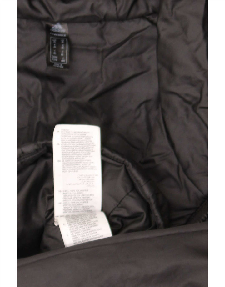 Adidas Veste rembourrée à capuche pour homme UK 42 XL Noir Polyester