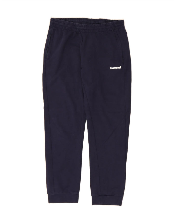 HUMMEL Mens Tracksuit Trousers Joggers Medium  Navy Blue Cotton Vintage Hummel and Second-Hand Hummel from Messina Hembry 