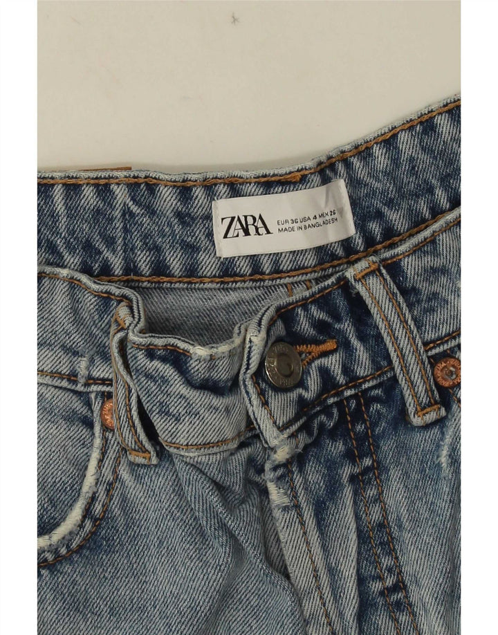 Zara Pantalon chaud en jean pour femme EU 36 XS W26 Bleu