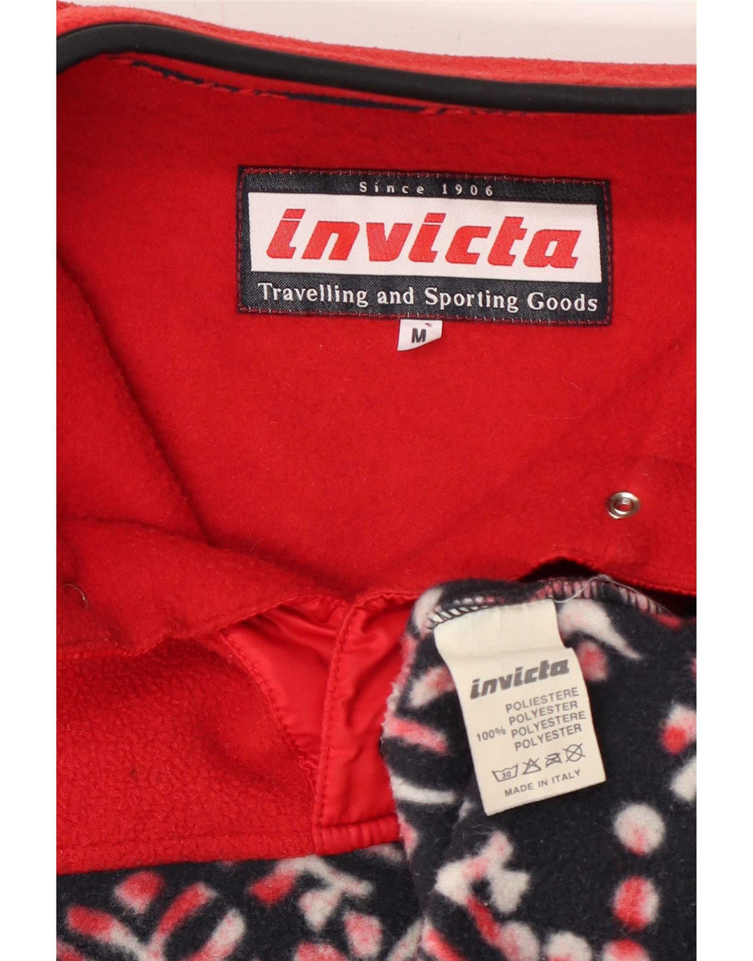 Invicta Pull polaire à col boutonné pour homme Motif floral multicolore moyen