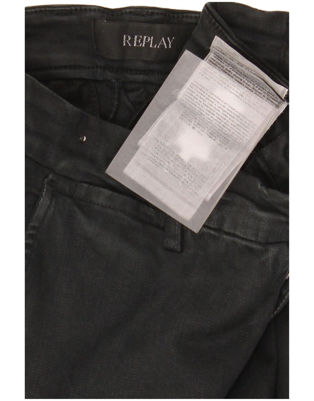 Replay Jean Slim Zeumar Homme W29 L30 Noir Coton