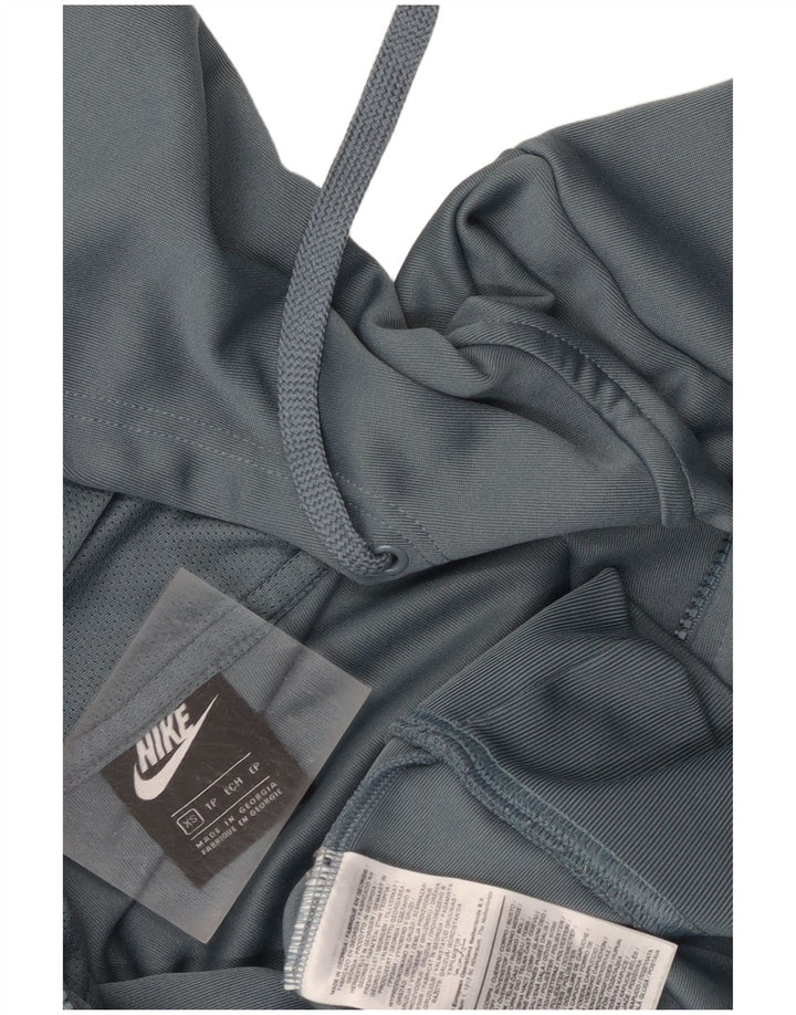 Nike Pull à capuche zippé pour homme XS Gris Polyester