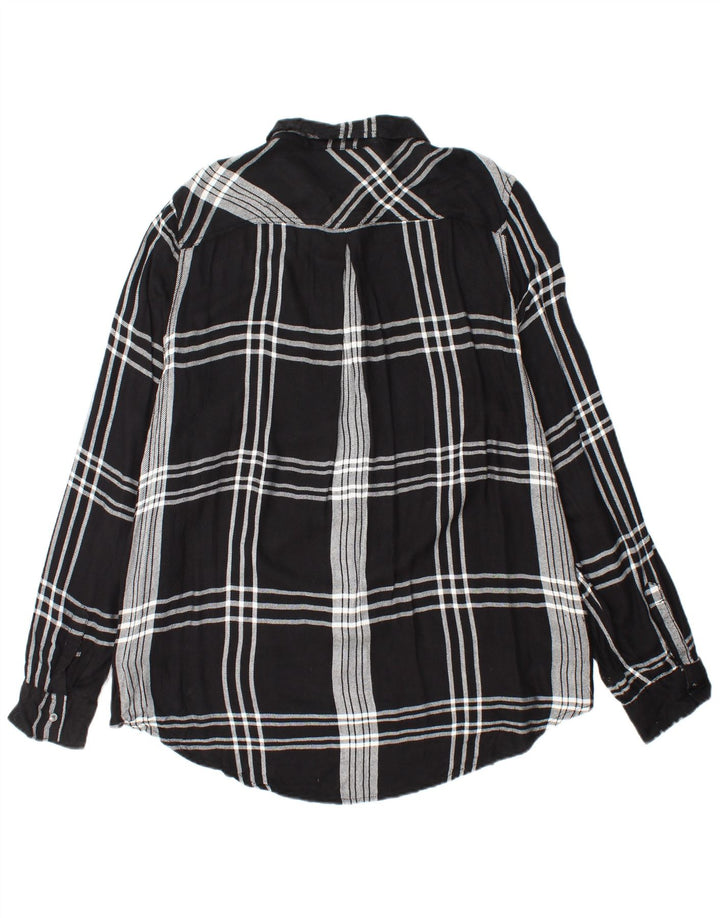 CALVIN KLEIN JEANS Chemise en flanelle pour femme UK 18 XL Rayonne à carreaux noirs