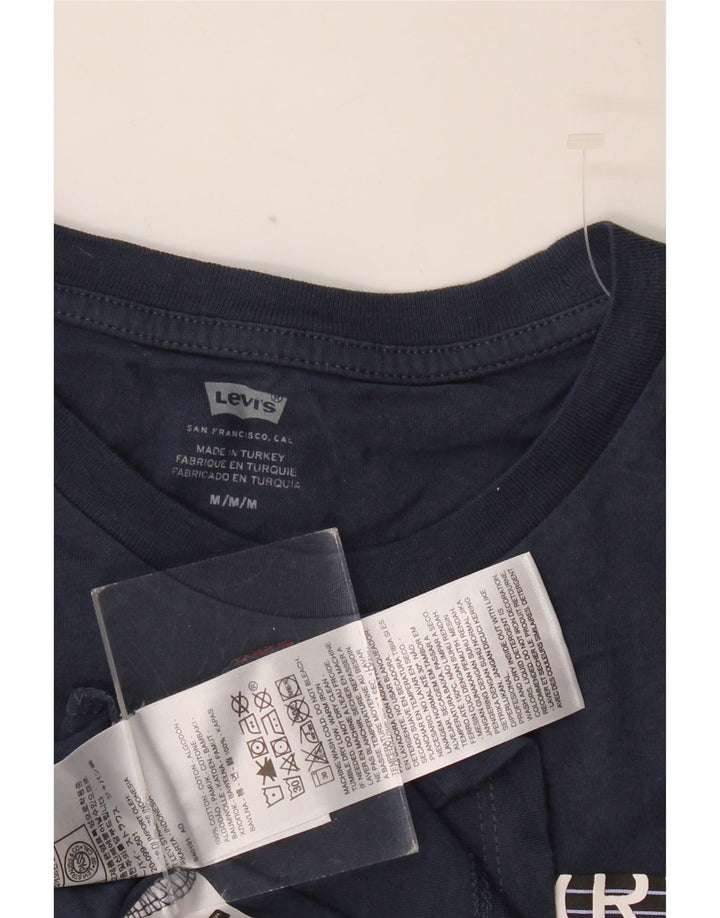 LEVI'S T-Shirt Graphique Homme Bleu Marine Moyen Coton
