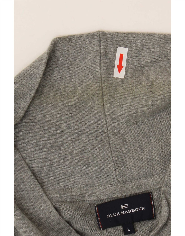 Marks & Spencer Pull Cardigan Homme Grande Taille Gris Coton