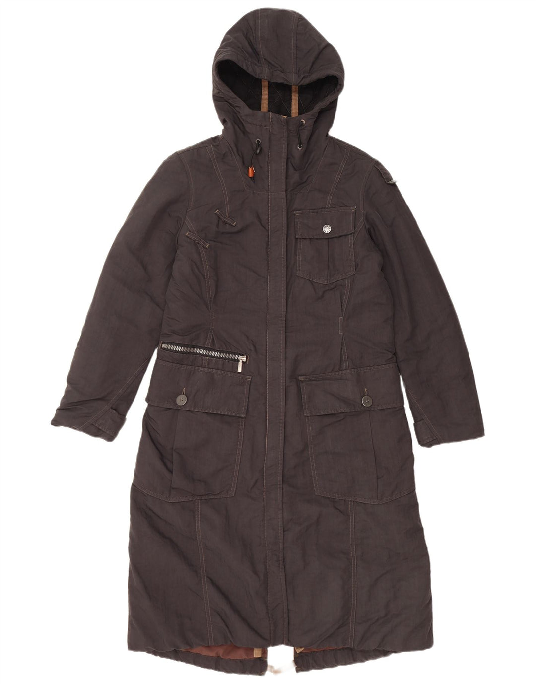 Murphy & Nye Veste parka surdimensionnée pour femme UK 10 Small Noir Polyamide