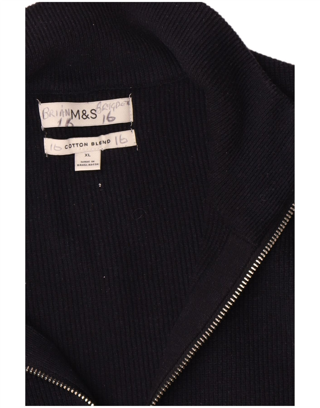 Marks & Spencer Pull Cardigan Homme XL Bleu Marine Polyester