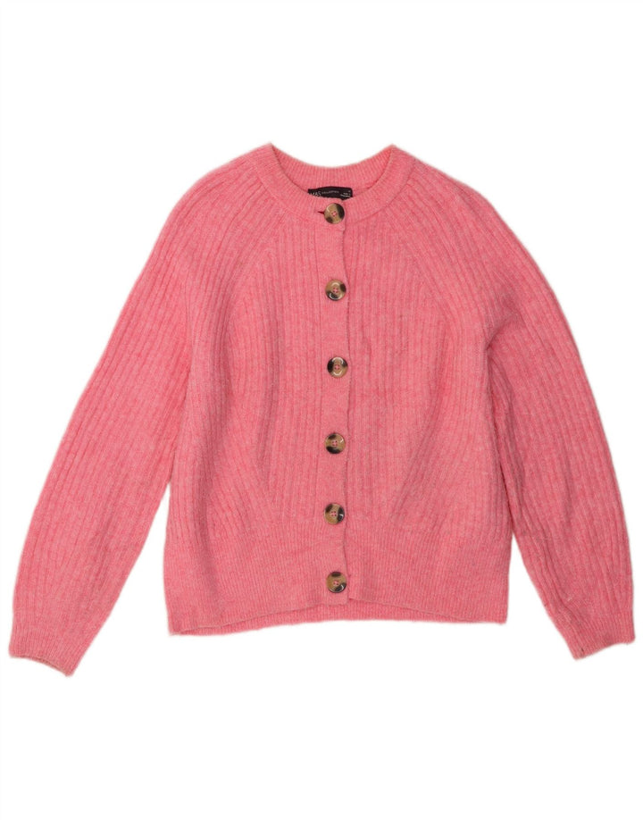 Marks & Spencer Pull cardigan coupe régulière pour femme UK 14 Rose moyen