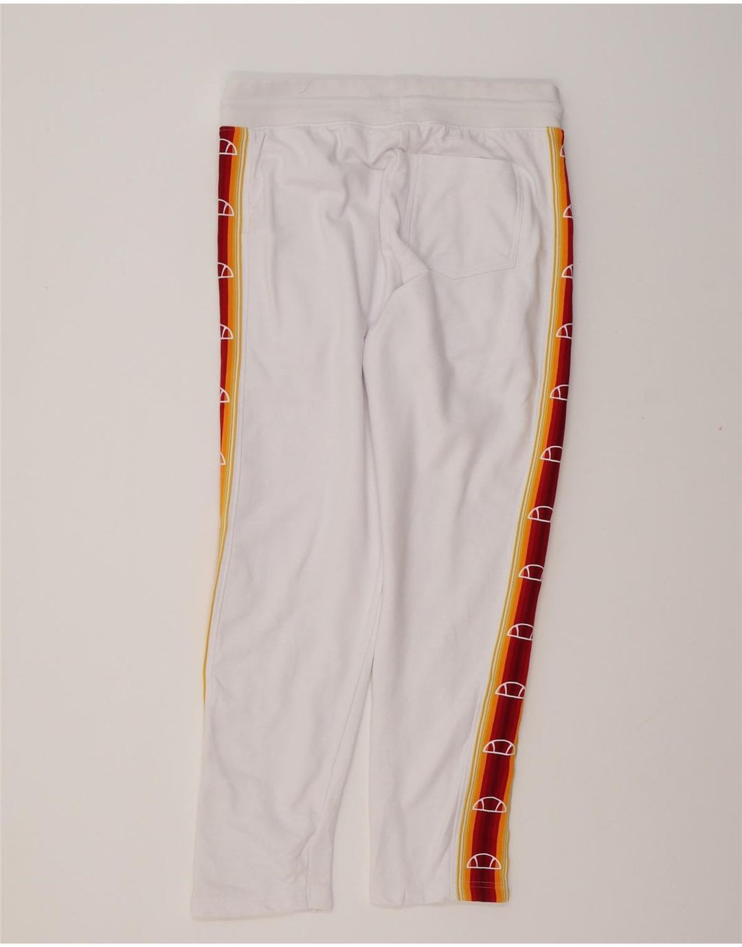 ELLESSE Pantalon de Survêtement Heritage Graphic Homme Large Blanc Colorblock