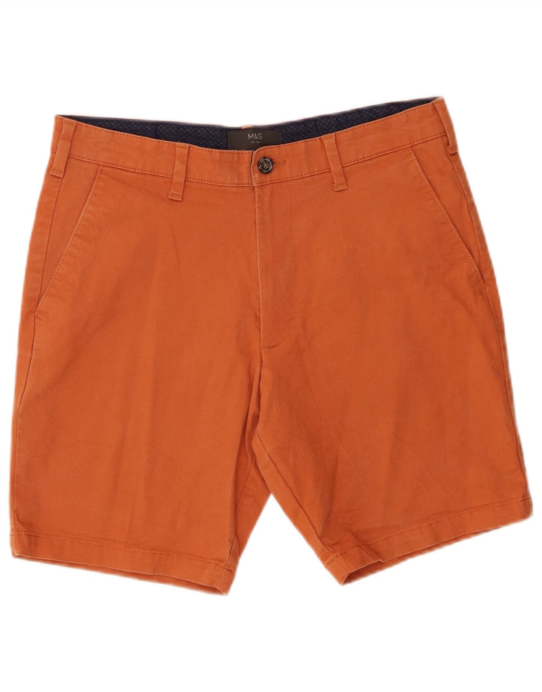 Marks & Spencer Short Chino Homme W30 Coton Orange Moyen