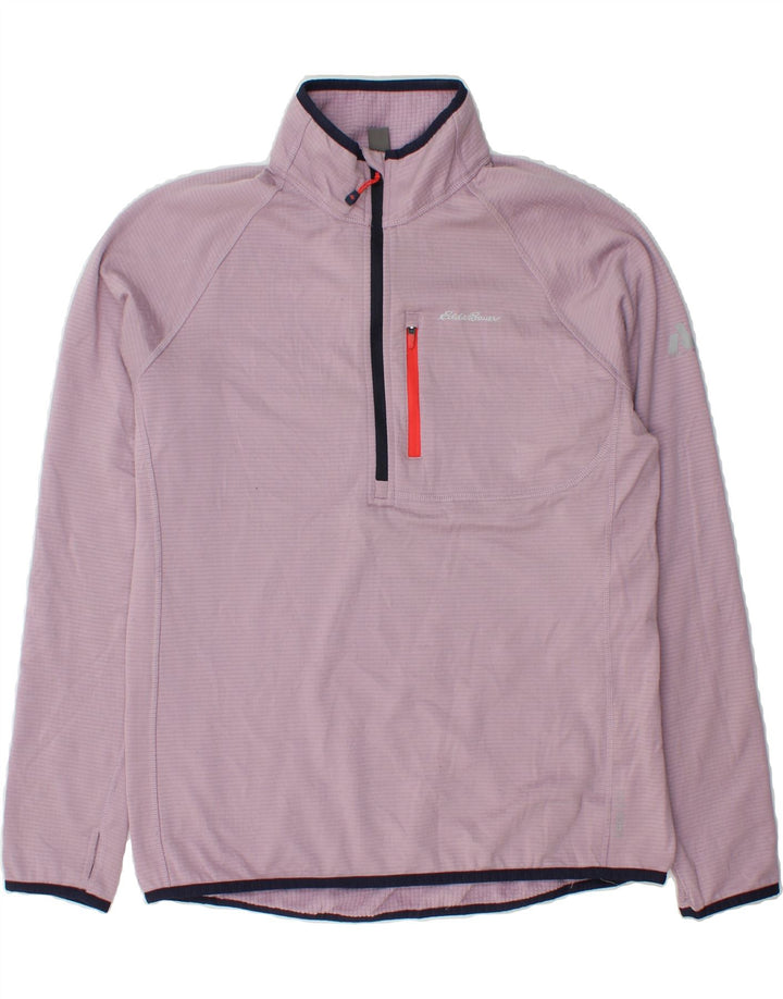 EDDIE BAUER Womens Zip Neck Pullover Tracksuit Top UK 16 Large Purple Vintage Eddie Bauer and Second-Hand Eddie Bauer from Messina Hembry 