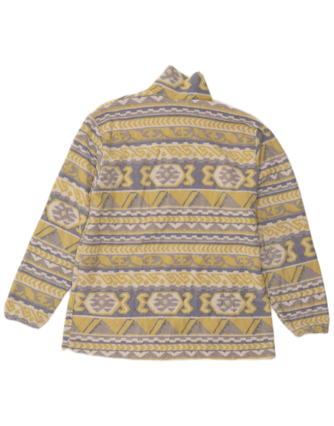 veste polaire femme vintage UK 20 2XL Jaune Géométrique