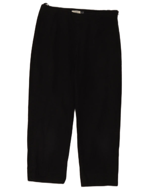 Gap Pantalon Capri Droit Femme UK 8 Small W28 L24 Coton Noir