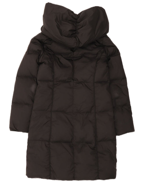 Michael Kors Manteau rembourré surdimensionné à capuche pour femme UK 6 XS Noir Polyester