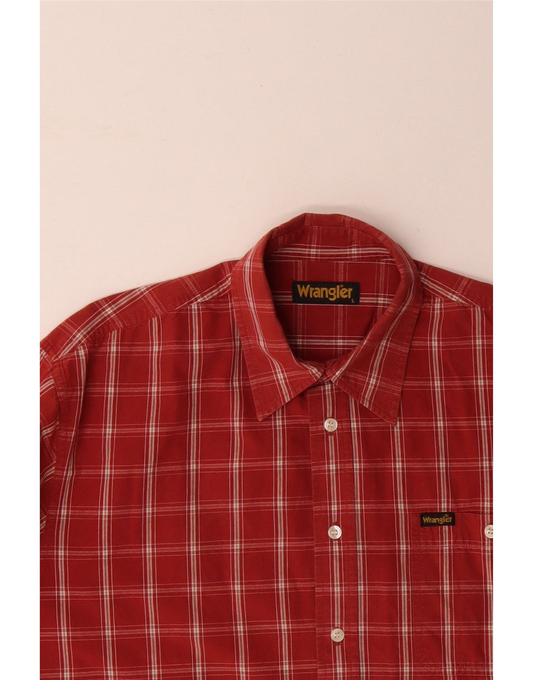WRANGLER Chemise Homme Grand Carreau Rouge Coton