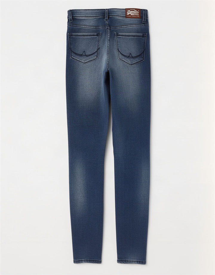 Superdry Jean Alexia Jegging Femme W27 L32 Bleu Coton