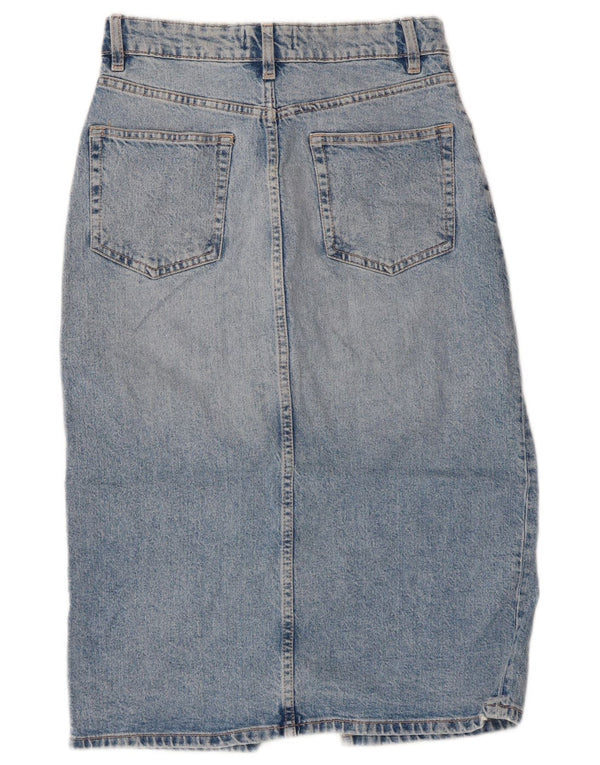 Zara Femme Jupe En Jean Taille Haute Petit W26 Bleu