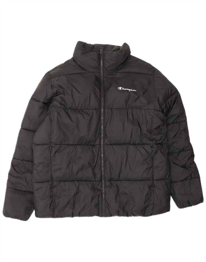 Champion Veste rembourrée pour homme UK 40 Large Noir Polyamide