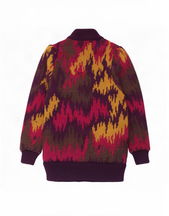 EXE Pull cardigan à motif abstrait pour femme UK 16 Large Multicolore