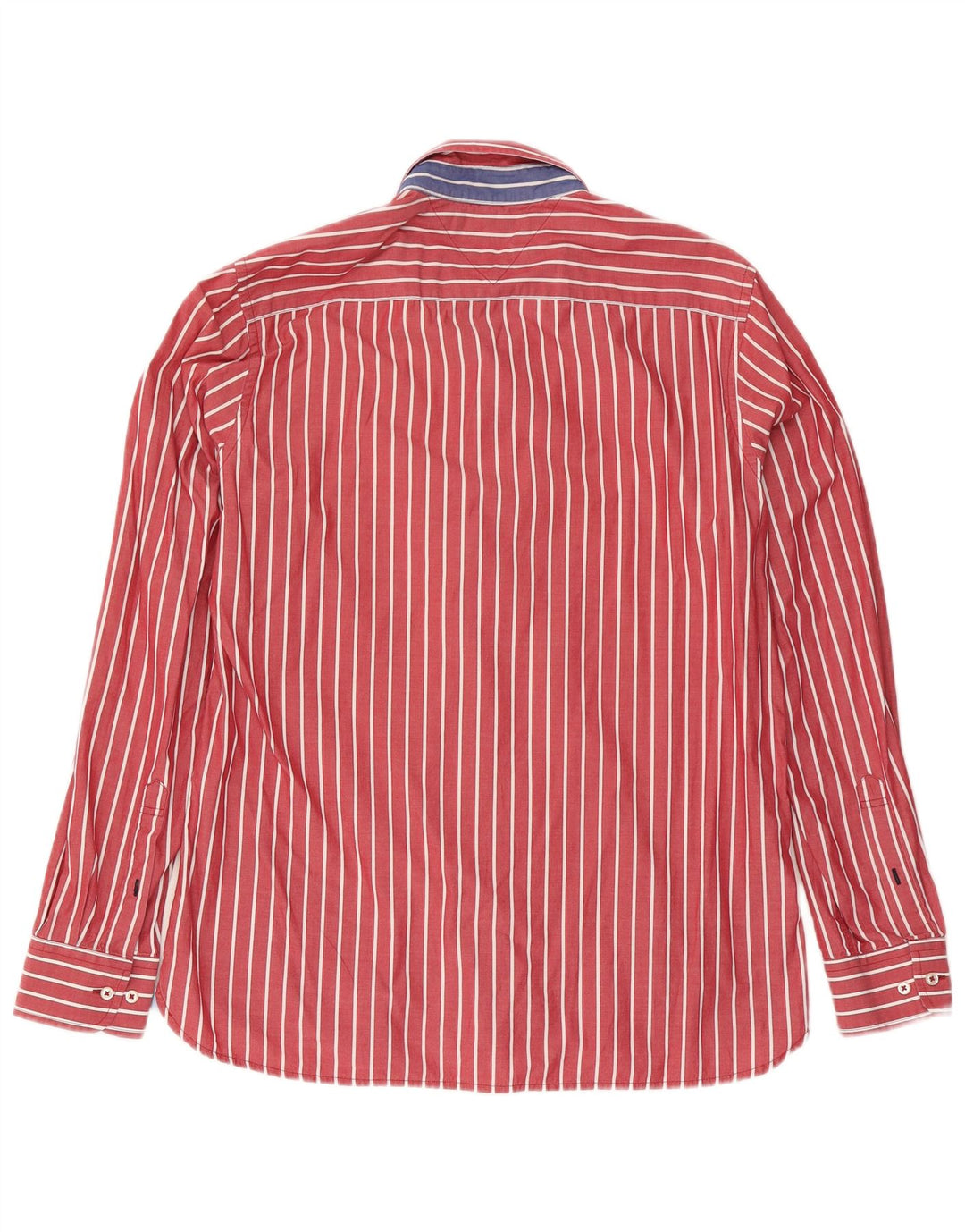 Tommy Hilfiger Chemise sur mesure pour homme en coton à fines rayures rouge moyen