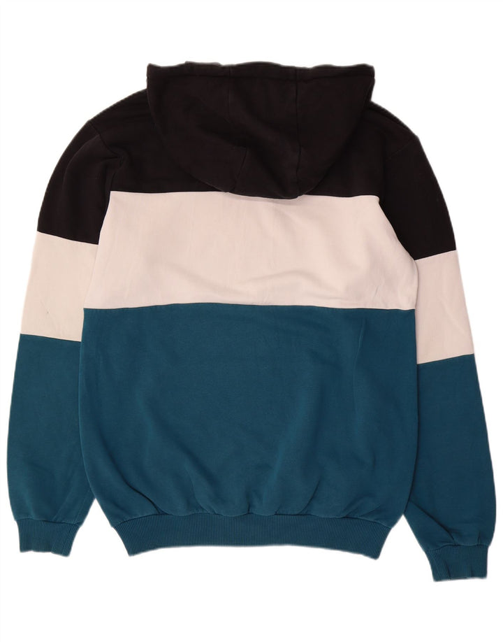 Fila Pull à capuche pour homme en coton multicolore color block Small