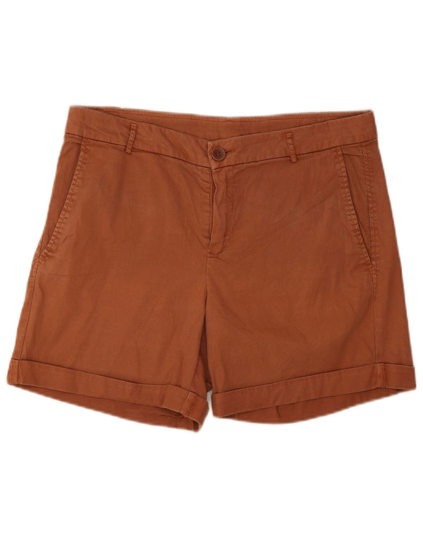 Benetton Short Chino Femme UK 10 Small W30 Coton Marron