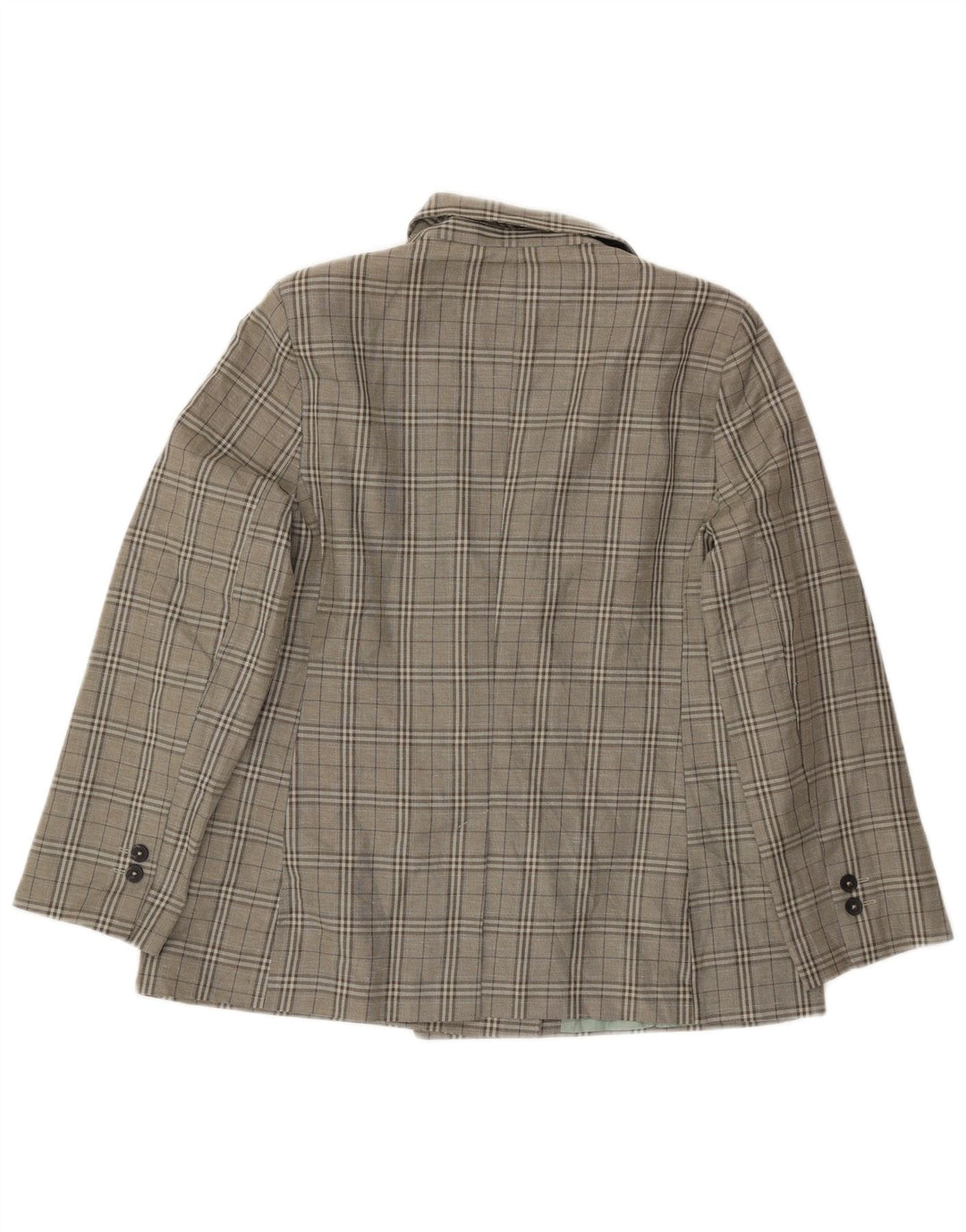 Topshop Veste blazer croisée pour femme Petite Taille UK 14 Grand carreaux verts