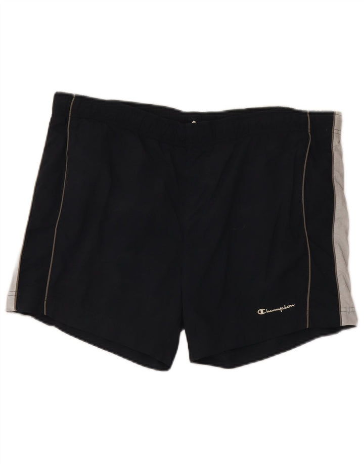 CHAMPION Short de Sport Homme Large Bleu Marine Colorblock