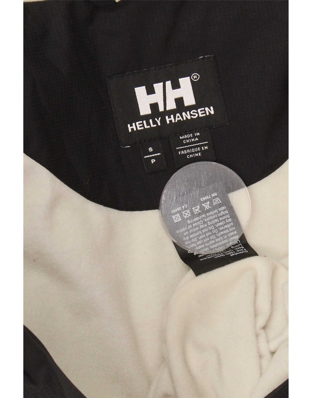 Helly Hansen Veste coupe-vent à capuche pour femme UK 10 Small Noir Colourblock