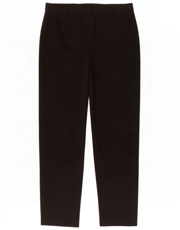Marks & Spencer Pantalon décontracté taille haute pour femme UK 14 Large W32 L29 Noir