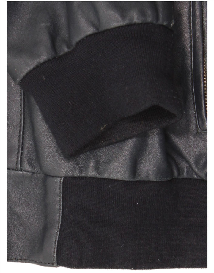 Conbipel Veste en Cuir Bomber Homme IT 56 2XL Bleu Marine